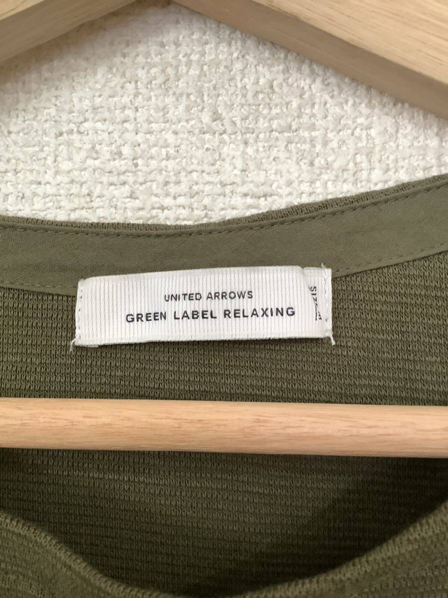 GREEN LABEL RELAXING UNITED ARROWS ユナイテッドアローズ 七分丈Tシャツ 鹿の子 セレクト メンズ 古着の画像3