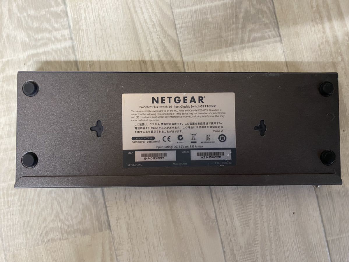 NETGEAR PROSAFE PlusSWITCH GS116E V2アンマネージプラス　スイッチングハブ ギガビット 16ポート_画像6