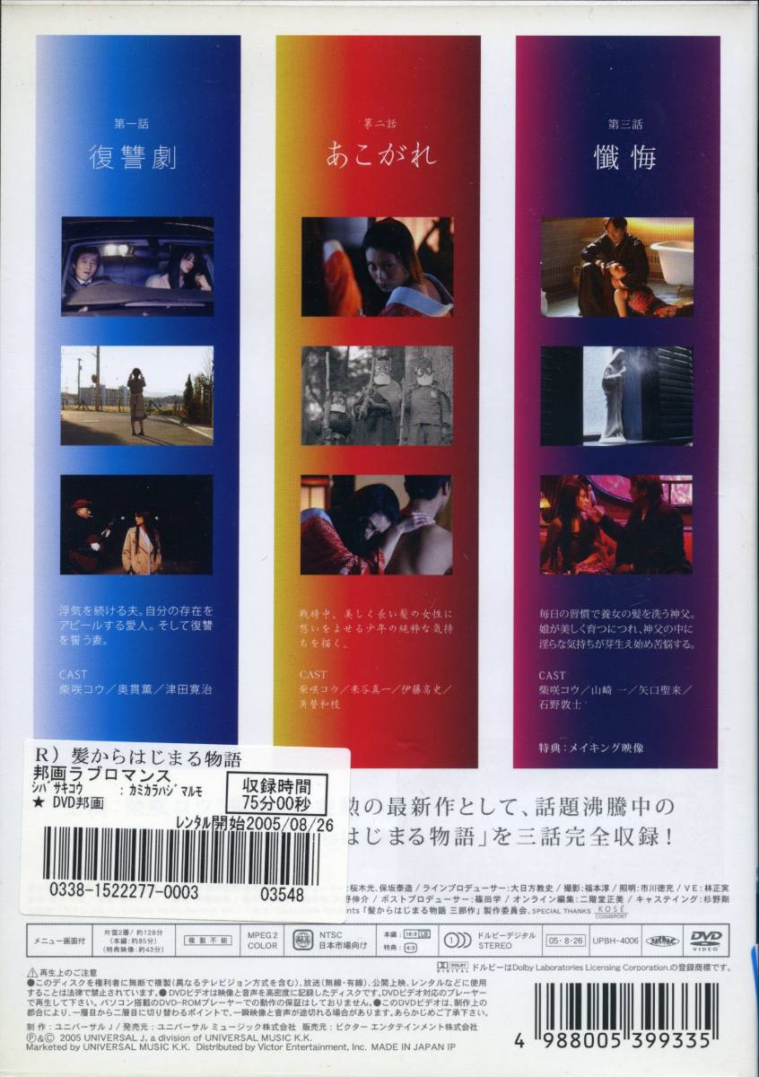 ★髪からはじまる物語★柴咲コウ/津田寛治/奥貫薫/未谷真一（DVD・レンタル版）_画像2