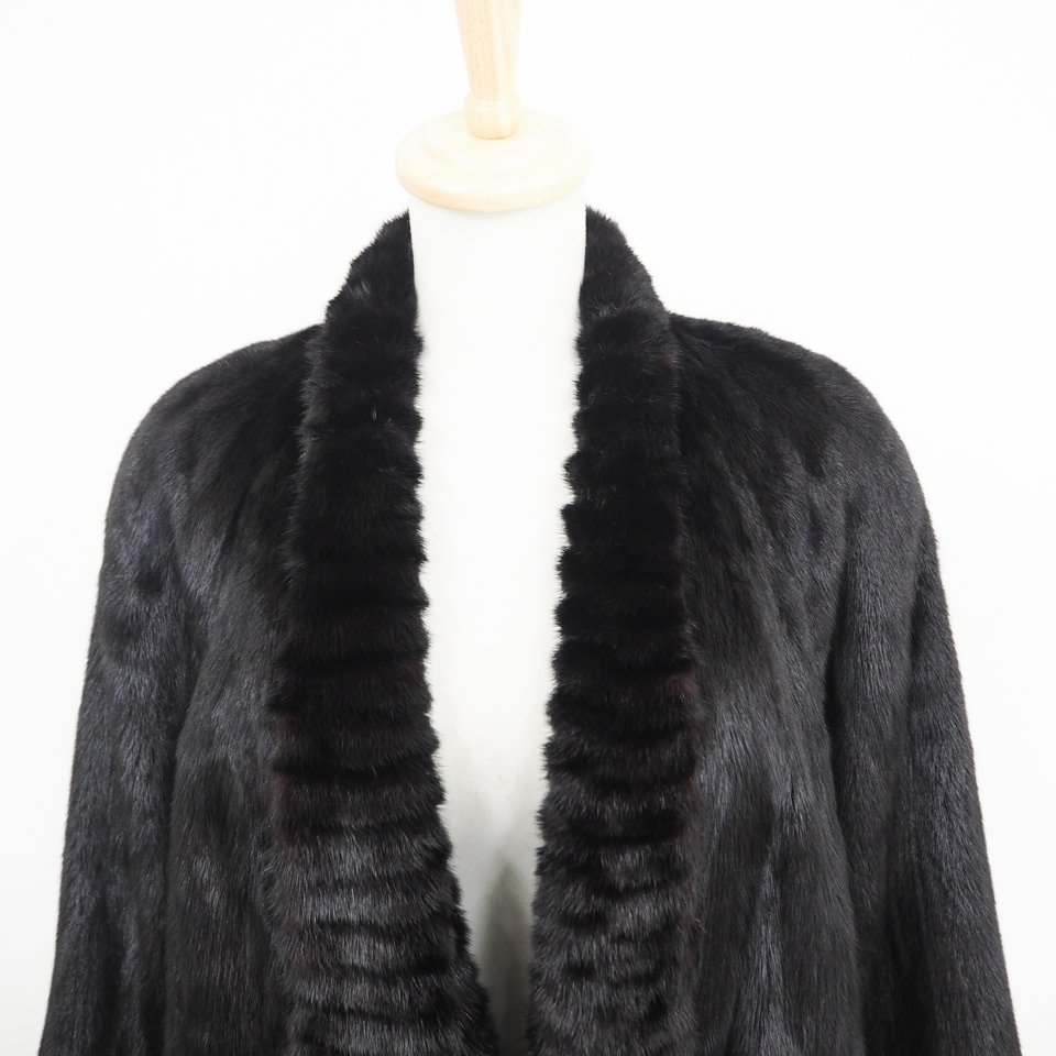 美品【 LANVIN ランバン / 銀 SAGA MINK / レアデザイン / Aライン