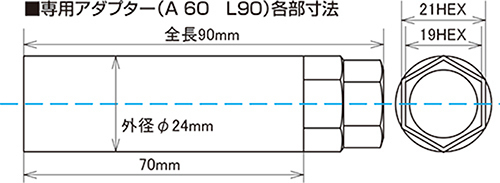 キョーエイ ホイールナット 極限 24個 国産 KYO-EI HPF3B4 L42 ブラック ナット P1.25 19 21HEX 42mm ロックナット 日本製_画像4