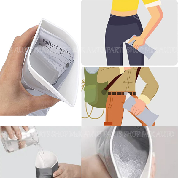  simple toilet portable toilet urgent Mini toilet 1 sheets man and woman use disaster prevention goods congestion deodorization . water vomiting processing sack nursing leisure 