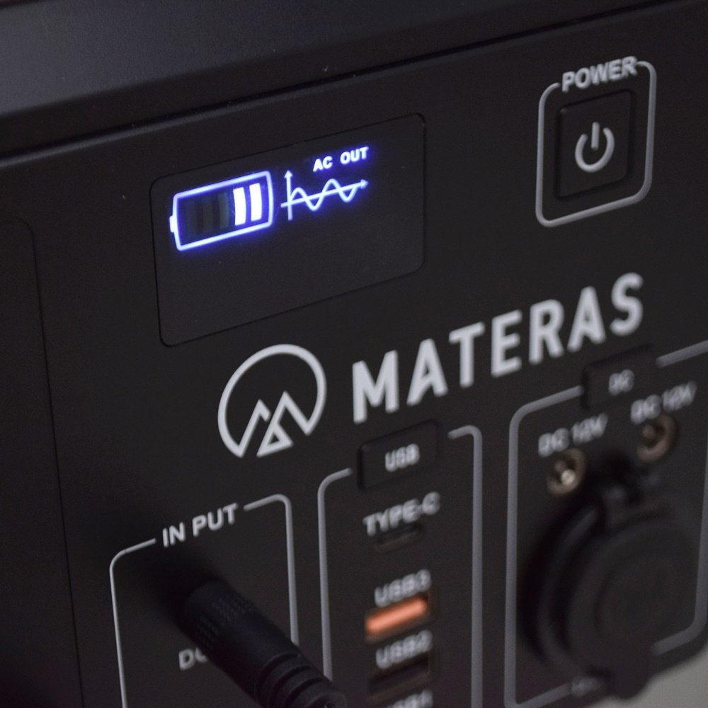 MATERAS ポータブル電源 M2000 定格出力2000W AC出力AC100V 50Hz/60Hz