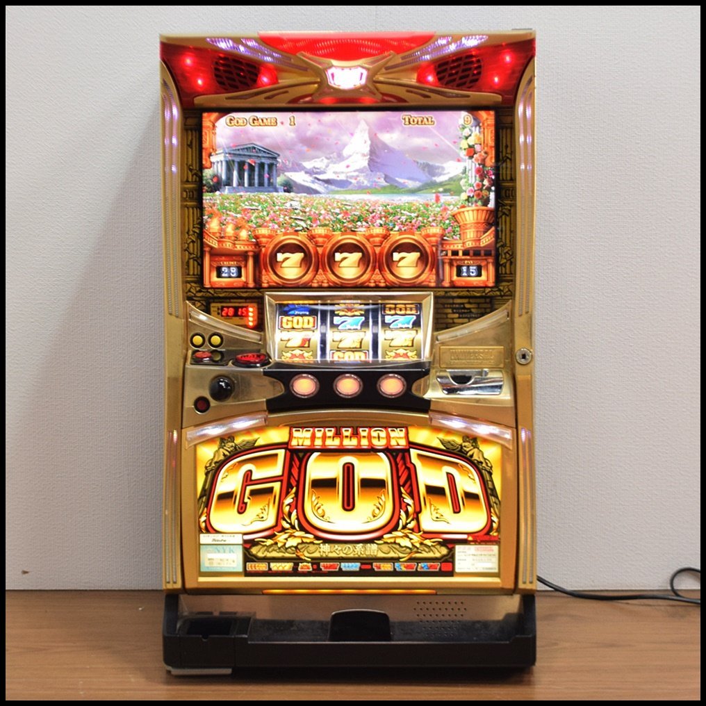 パチスロ実機 コイン不要 ミリオンゴッド 神々の系譜 ユニバーサル