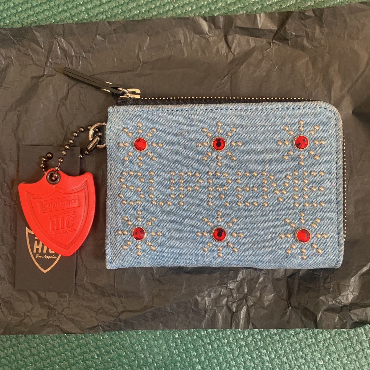 Supreme/Hollywood Trading Company Studded Wallet Denim HTC