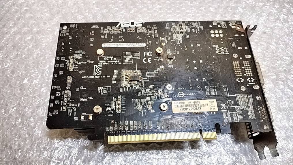 F432 ASUS GTX750 2GB Ti DVI HDMI PCI-Express グラフィックボード_画像2