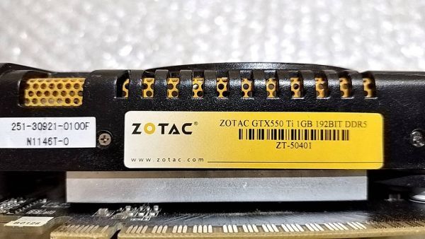 F304 ZOTAC GTX550 1GB Ti DVI HDMI PCI-Express グラフィックボード_画像3