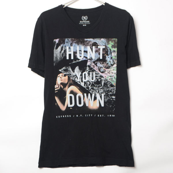 GS7201 HOUNT YOU DOWN Tシャツ M 肩43 メール便発送可 xq_画像1