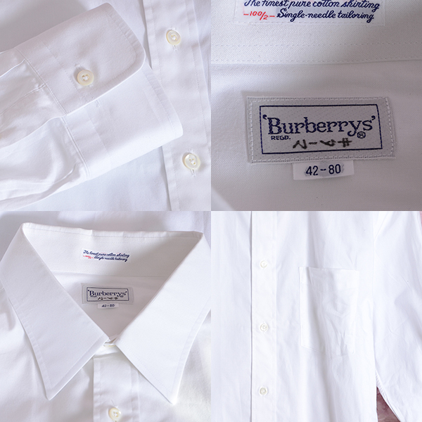 BM611 Burberry Burberrys рубашка с длинным рукавом 42-80 / L ширина плеча 46 одноцветный почтовая доставка xq