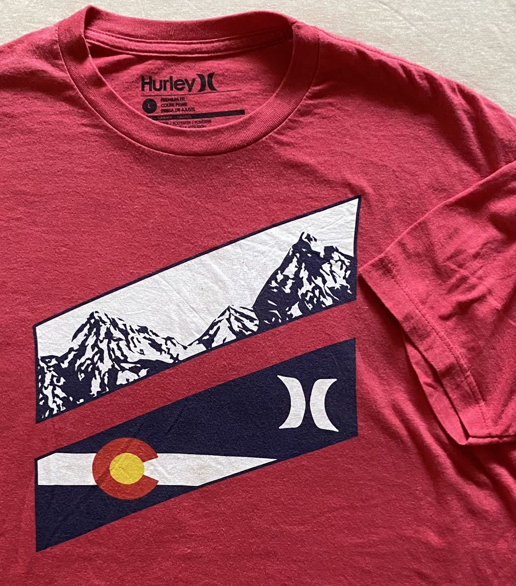 Hurley ハーレー Tシャツ 半袖 赤 サイズL レアデザイン_画像6