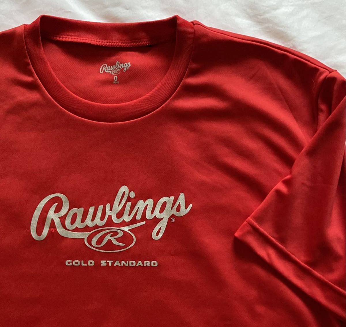 Rawllings ローリングス Tシャツ レッド 半袖 アンダーシャツ サイズO(XL)_画像6