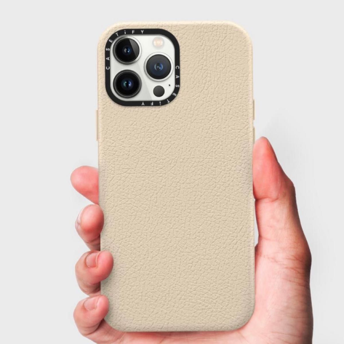 casetify iPhone13pro MagSafe対応 レザーケース オートミルク casetify iPhone13pro MagSafe対応 レザーケース オートミルク