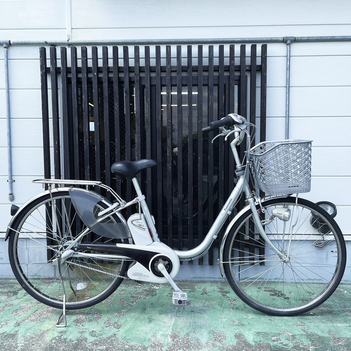 電動自転車 ママチャリ パナソニック ビビ DX シルバー 26インチ KYO002 神戸 中古 電動アシスト自転車