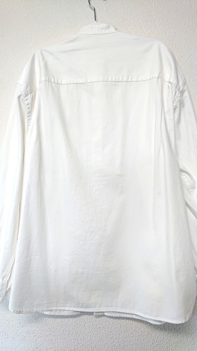 UNIQLO ユニクロ シャツ 白 XL ノーカラー 襟無しシャツ 状態良好_画像5