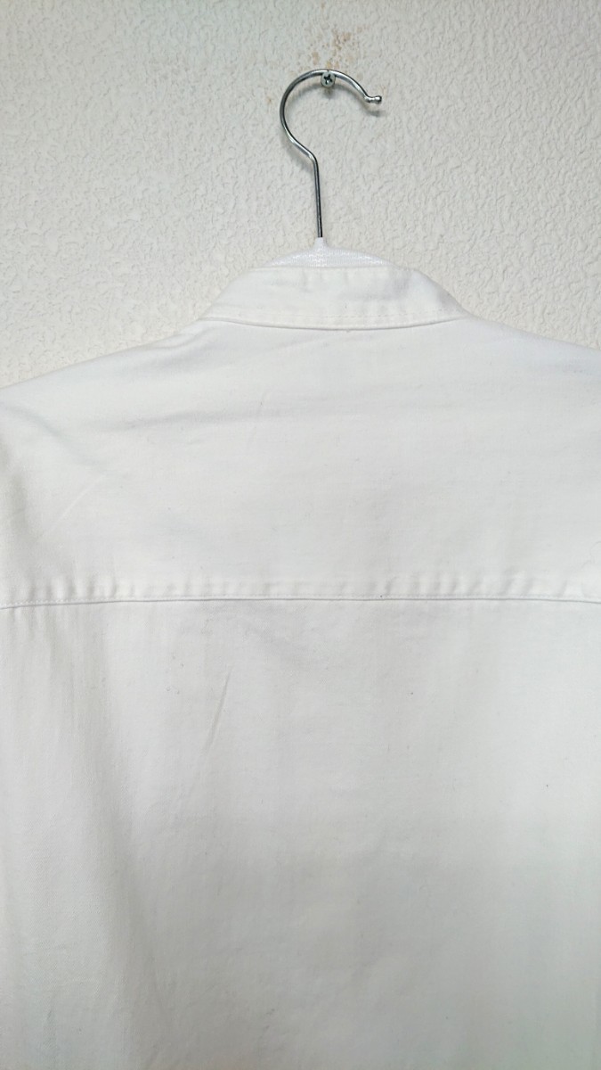 UNIQLO ユニクロ シャツ 白 XL ノーカラー 襟無しシャツ 状態良好_画像6