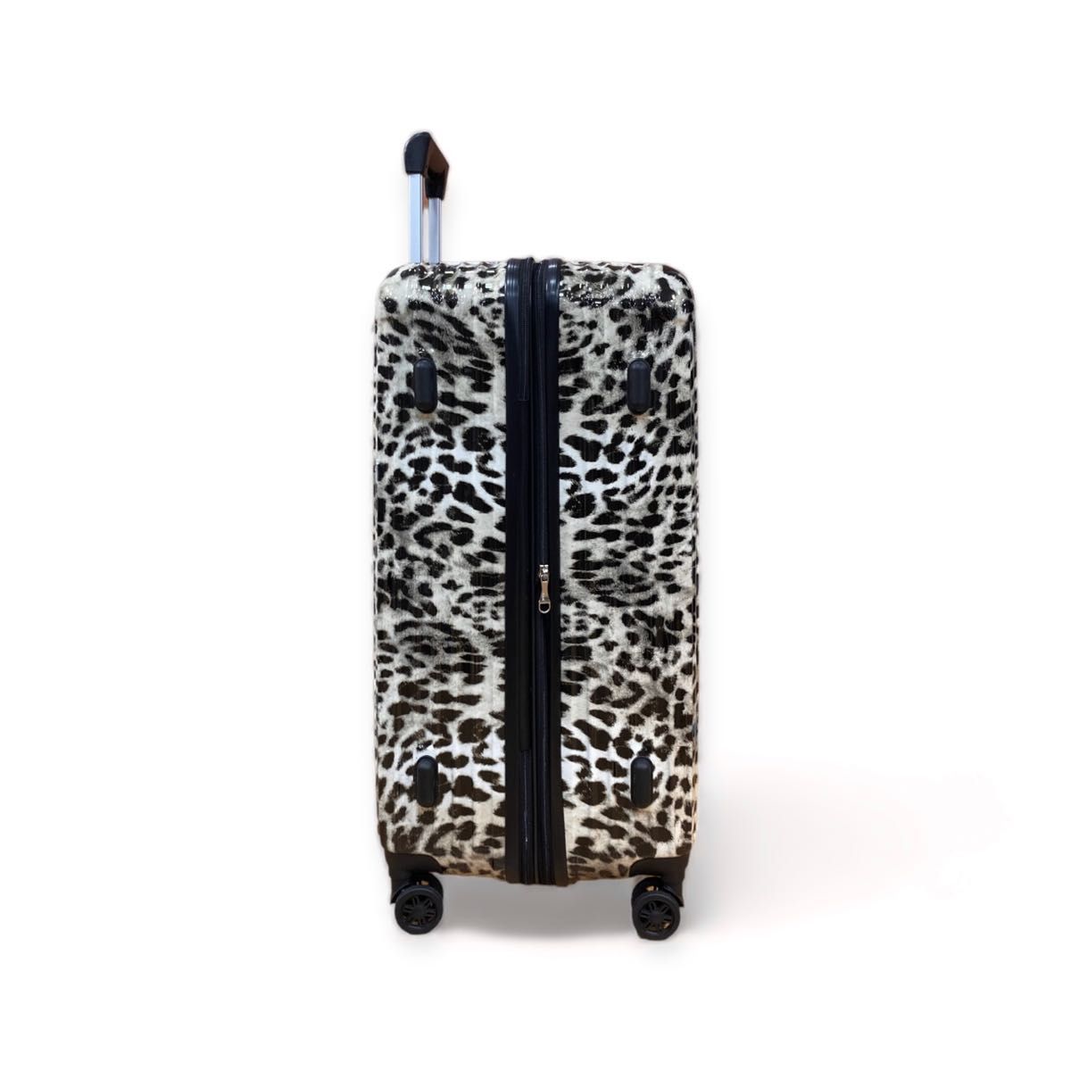 キャリーケース　スーツケース　Sサイズ　レオパード　ヒョウ柄　TSAロック　ダイヤルロック　拡張機能　 軽量 静音　機内持ち込み可
