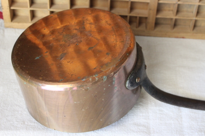  France bro can to* copper made single-handled pot *22