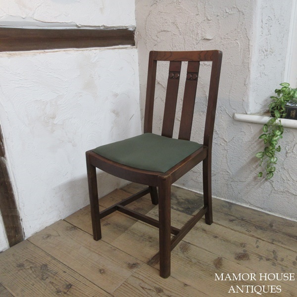イギリス アンティーク 家具 ダイニングチェア 椅子 イス 店舗什器 カフェ 木製 オーク 英国 DININGCHAIR 4262e