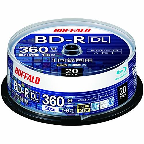 バッファロー ブルーレイディスク BD-R DL 1回録画用 50GB 20枚 スピンドル 片面2層 1-6倍速 【 ディーガ 動作確認済み