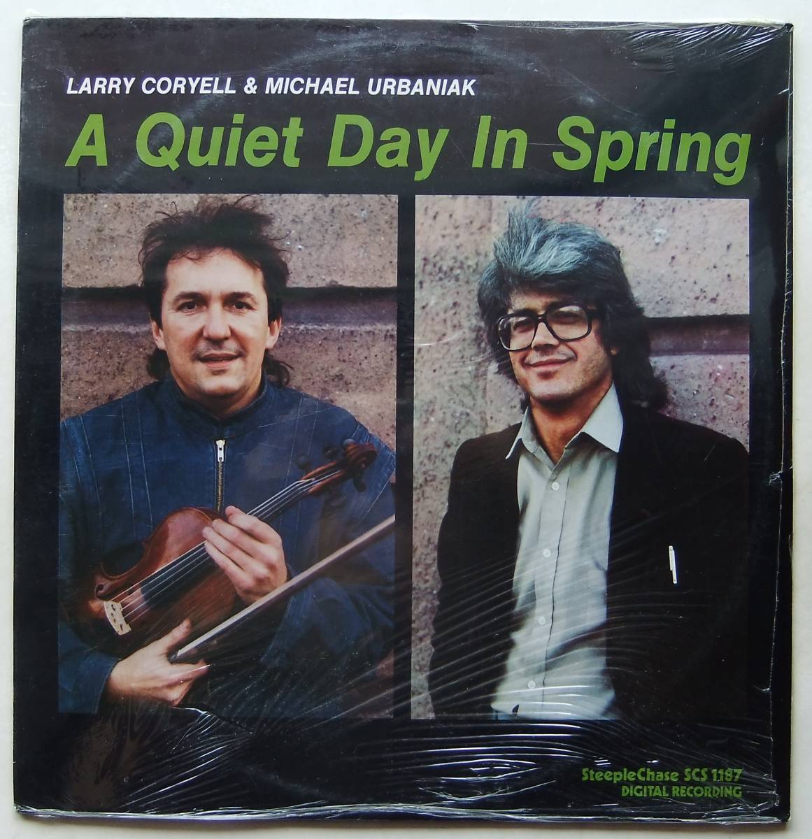 ◆ なんと当時の未開封シールド品 ◆ LARRY CORYELL & MICHAEL URBANIK / A Quiet Day In Spring ◆ SteepleChase SCS 1187 ◆_画像1