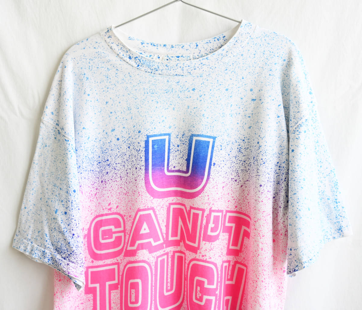 即決【90's ヴィンテージ/touch of gold】M.C. Hammer/U CAN'T TOUCH THIS! スプレー プリントTシャツ/XL/アメリカ製/ディスコ(sa-2306-1)_画像6