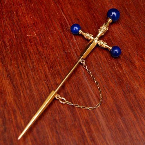  antique lapis lazuli Gold so-dojaboto pin 