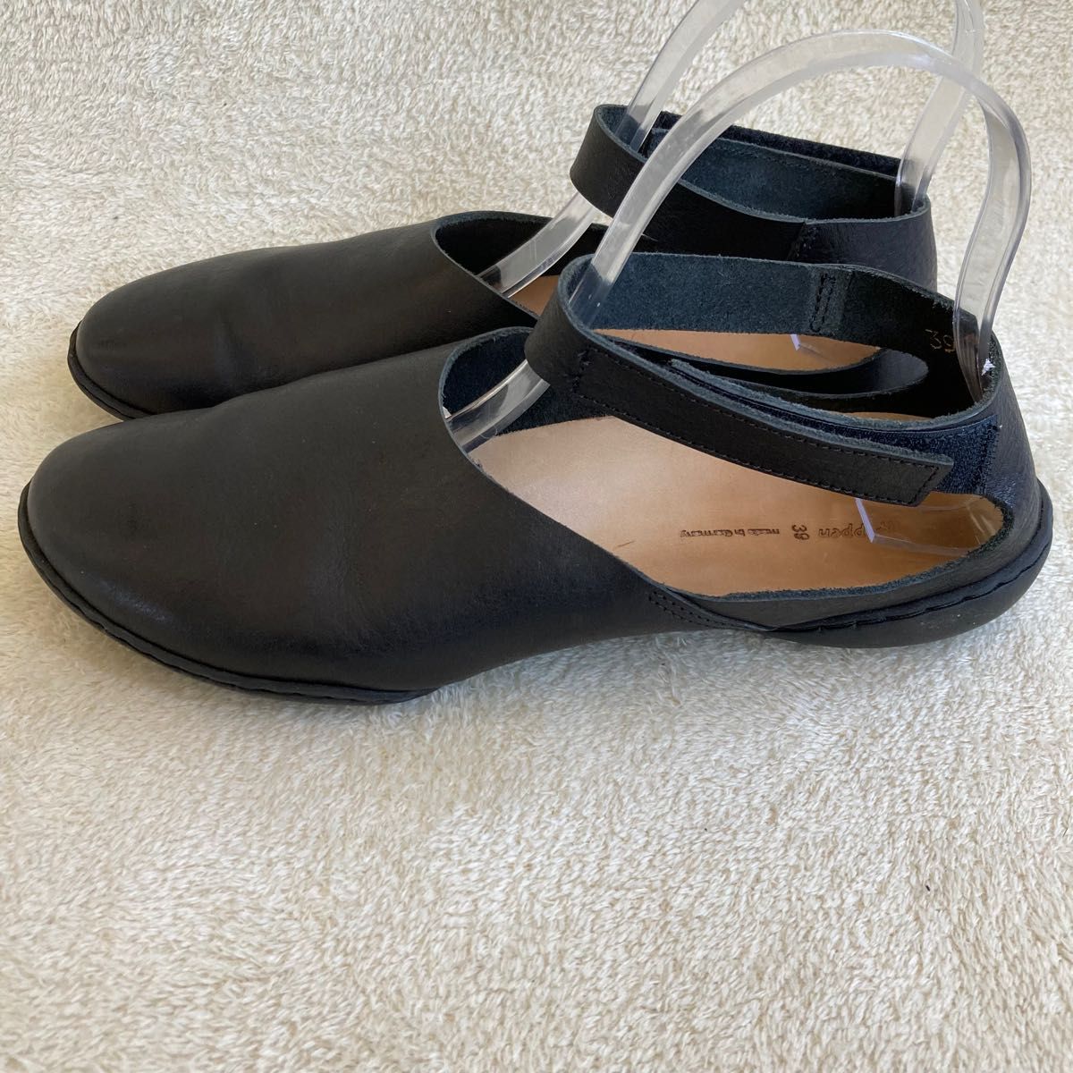★トリッペン★アンクルストラップサンダル★Combine black★牛革★