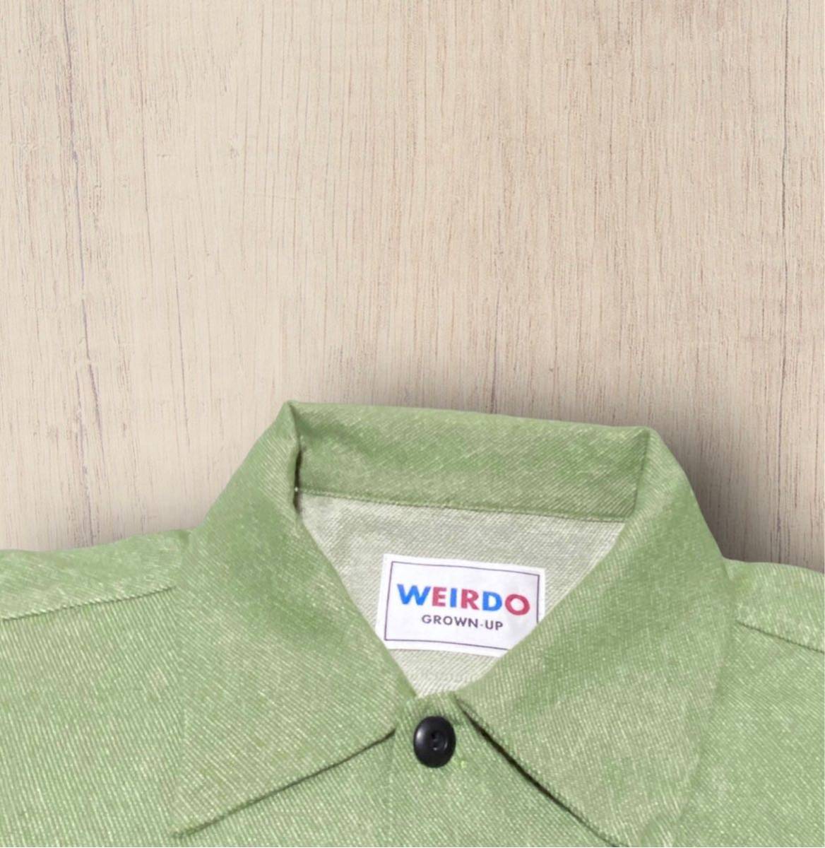 WEIRDO ウィアード 長袖　POLICE SQ L/S WORK SHIRTS ウールツイル　オープンカラーシャツ★Mサイズ　日本製★_画像4