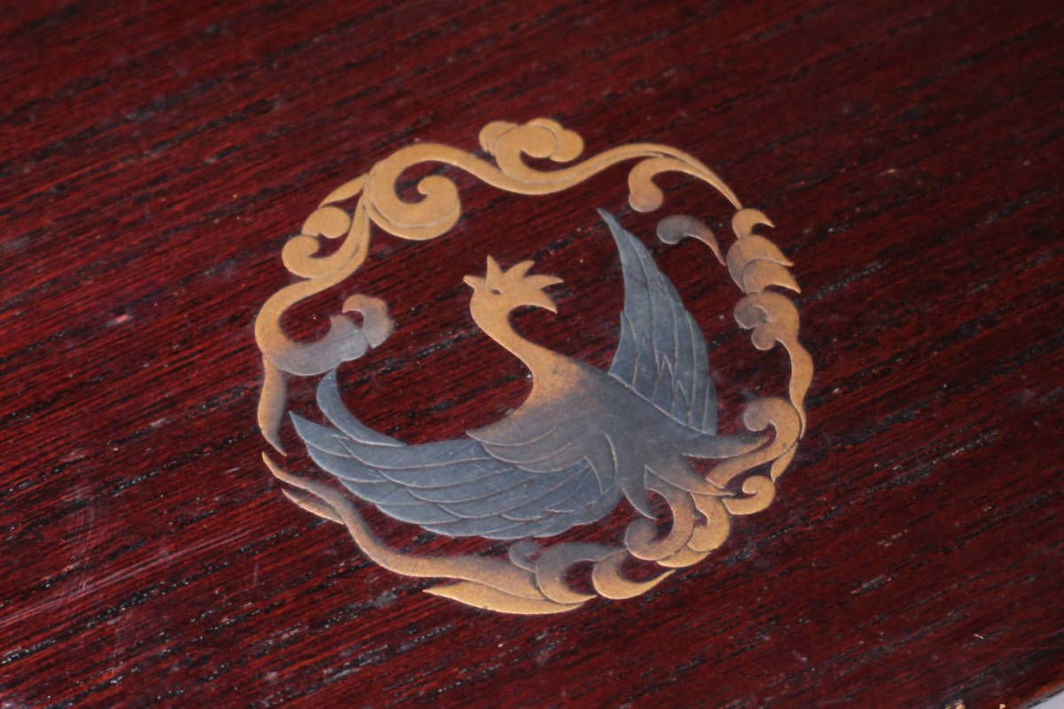 古美術古物時代古玩蒔絵鳳龍団文漆塗長方箱長筥和箱文箱Museum