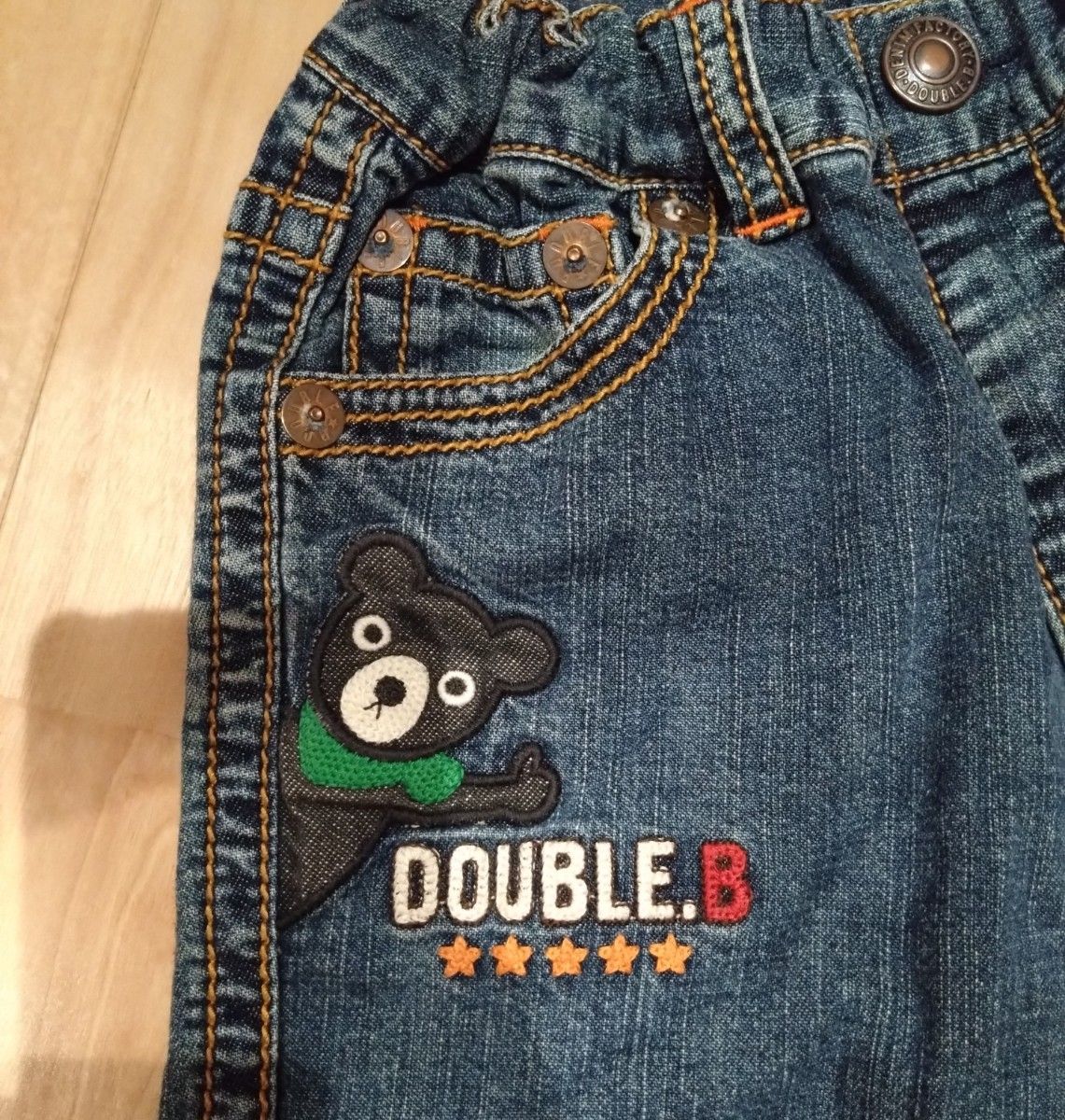 ダブルB 120 パンツ デニム ミキハウス 美品 ハーフパンツ 夏 ジーンズ