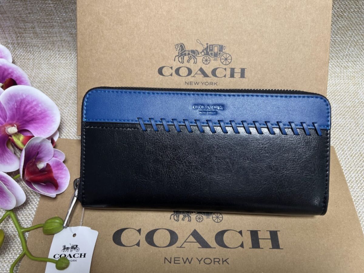 コーチ 長財布 財布 アコーディオン ウォレット スポーツ カーフ