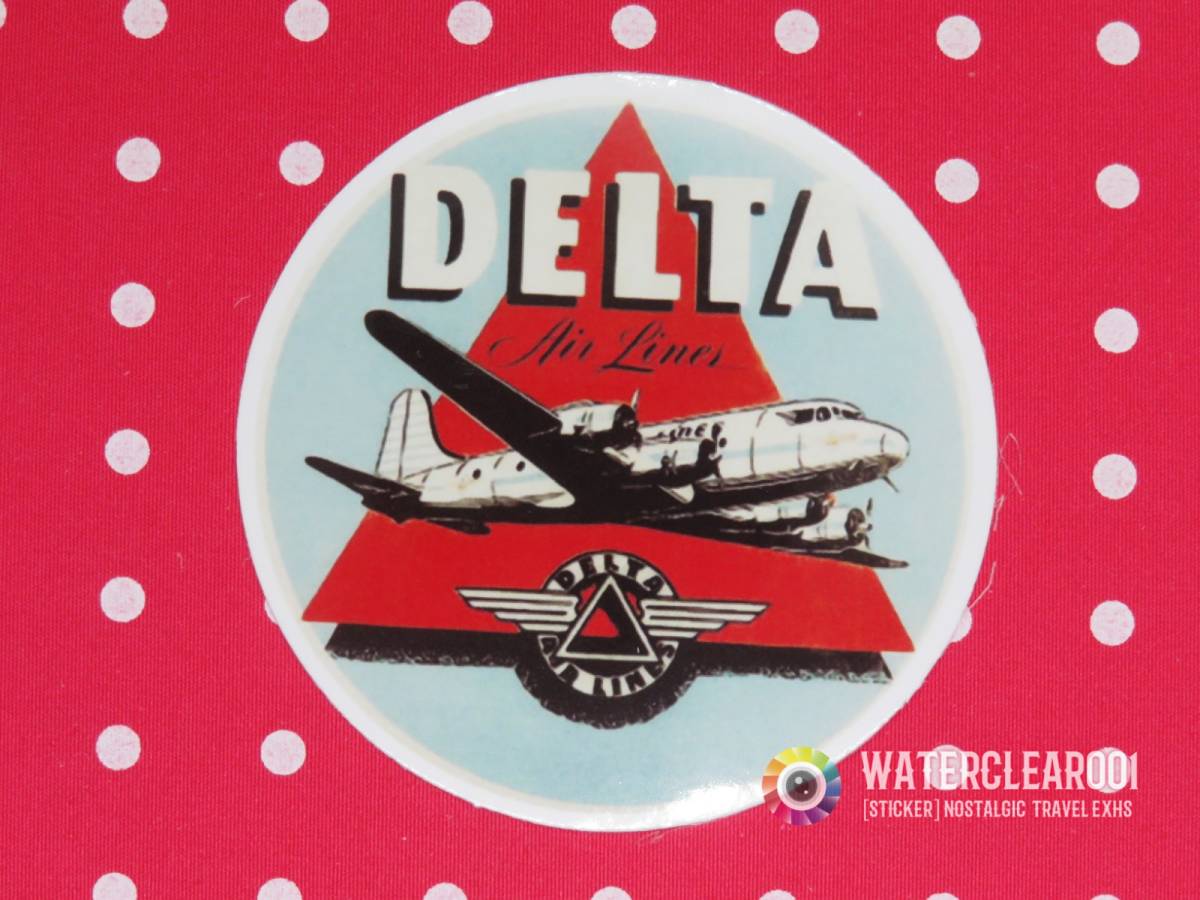 vV33085-ExHSVv[NOSTALGIC-STICKER*AIRLINE] DELTA AIRLINES