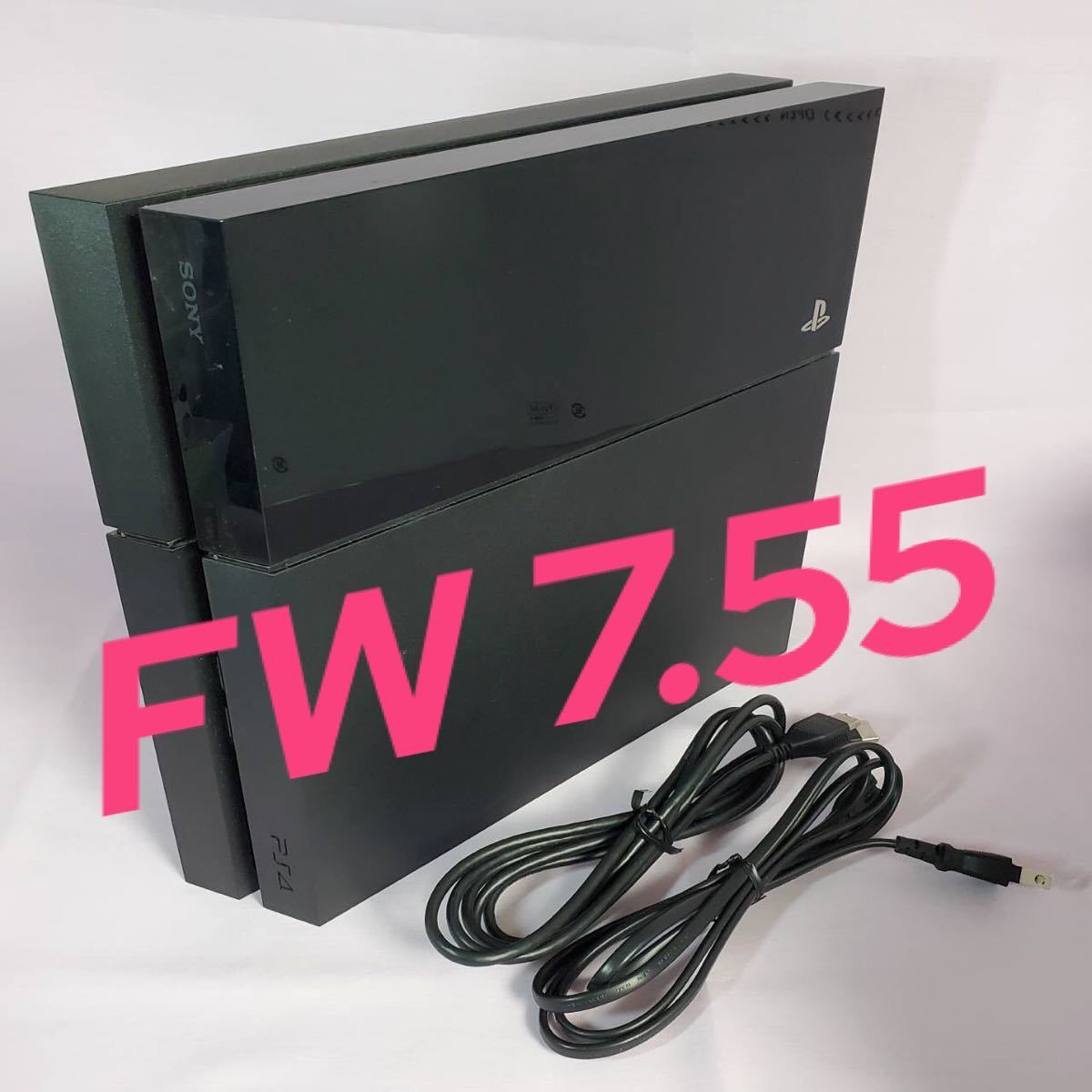 FW 7.55 Ver.7.55 CUH-1000 動作確認済み PS4 本体 ブラック 封印