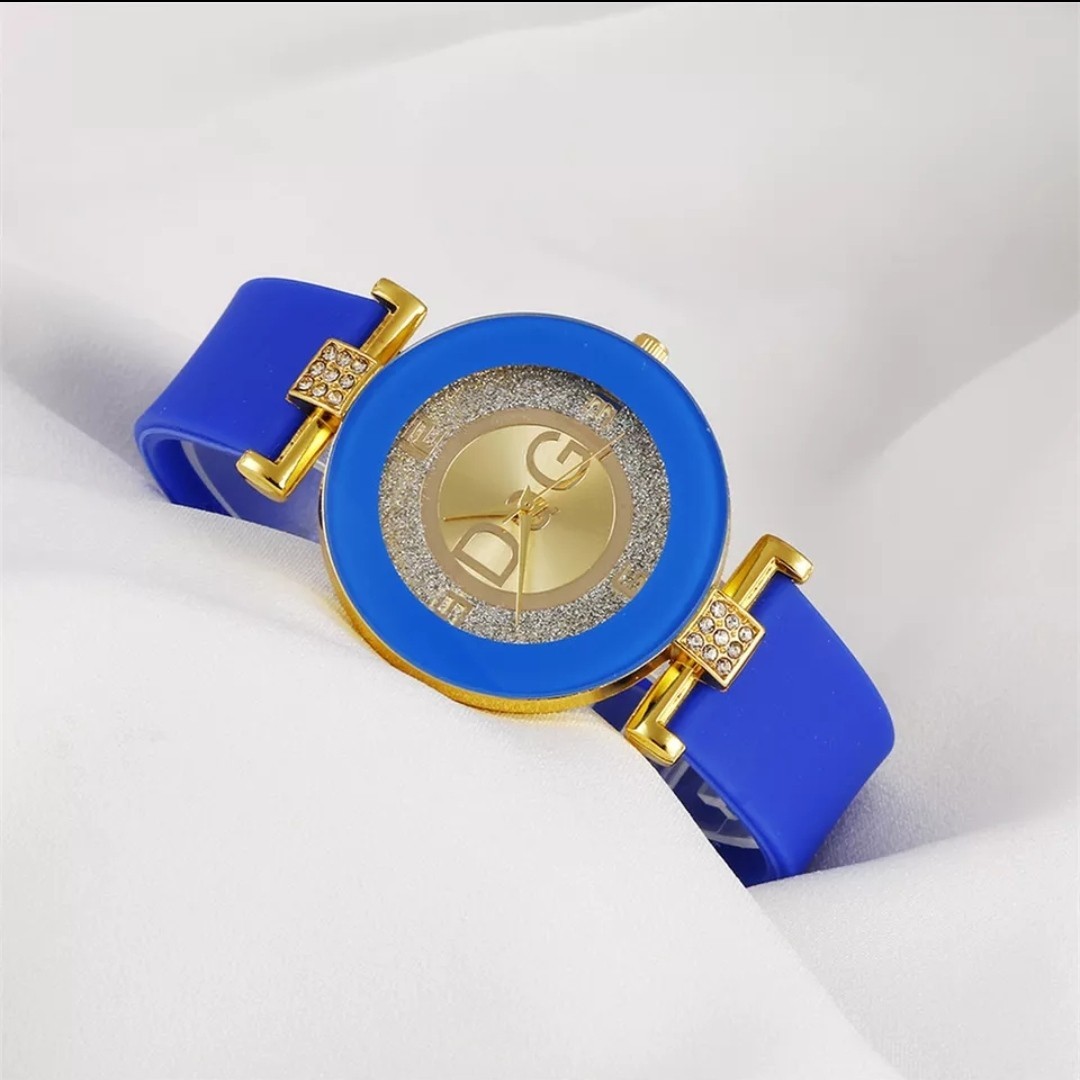 レディース腕時計 ブルー＆ゴールド