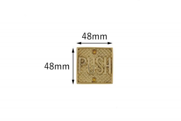 送料無料　真鍮製サインプレート（ドアプレート）　PUSH_画像2