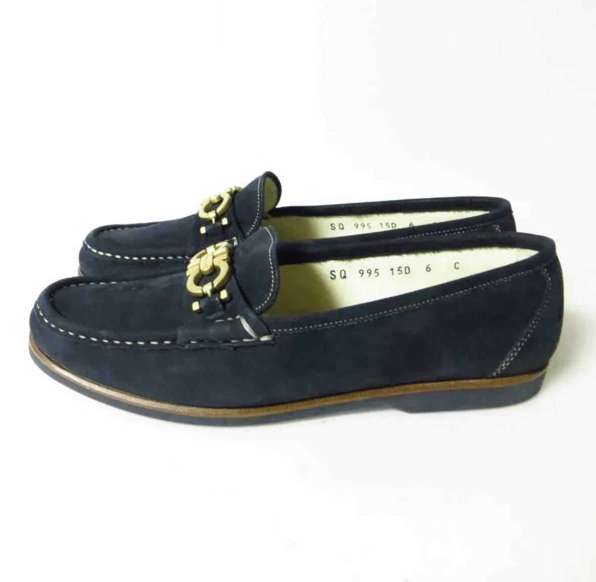[ apparel ]* beautiful goods * Ferragamo Ferragamo sport Loafer gun chi-ni Italy made 6 approximately 23. leather shoes lady's popular stylish shoes 