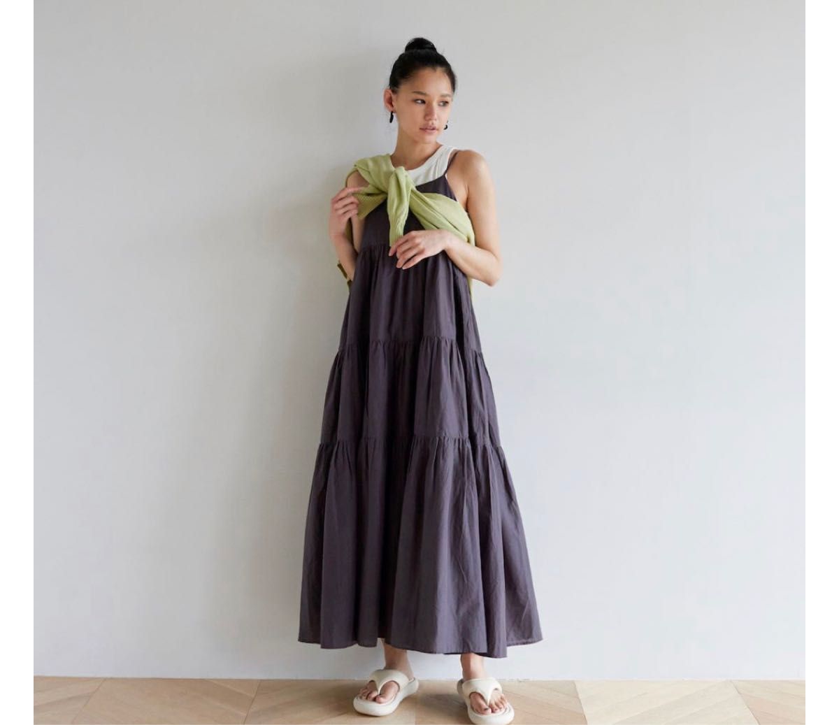 Searoomlynn Cotton Voile ティアードキャミドレス(ウォッシュ Searoomlynn Cotton Voile ティアードキャミドレス(ウォッシュ
