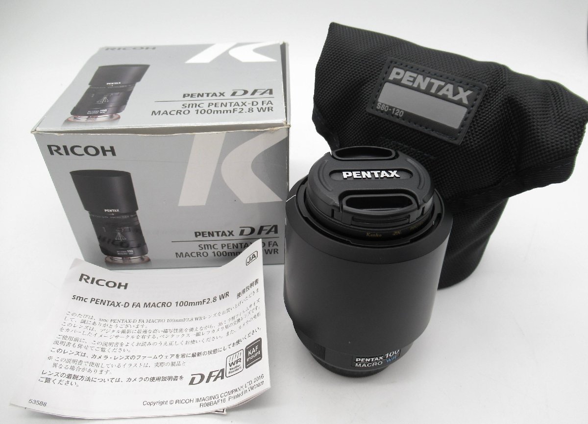 極美品☆PENTAX SMC PENTAX-D FA MACRO 100mm F2.8 WR マクロレンズ