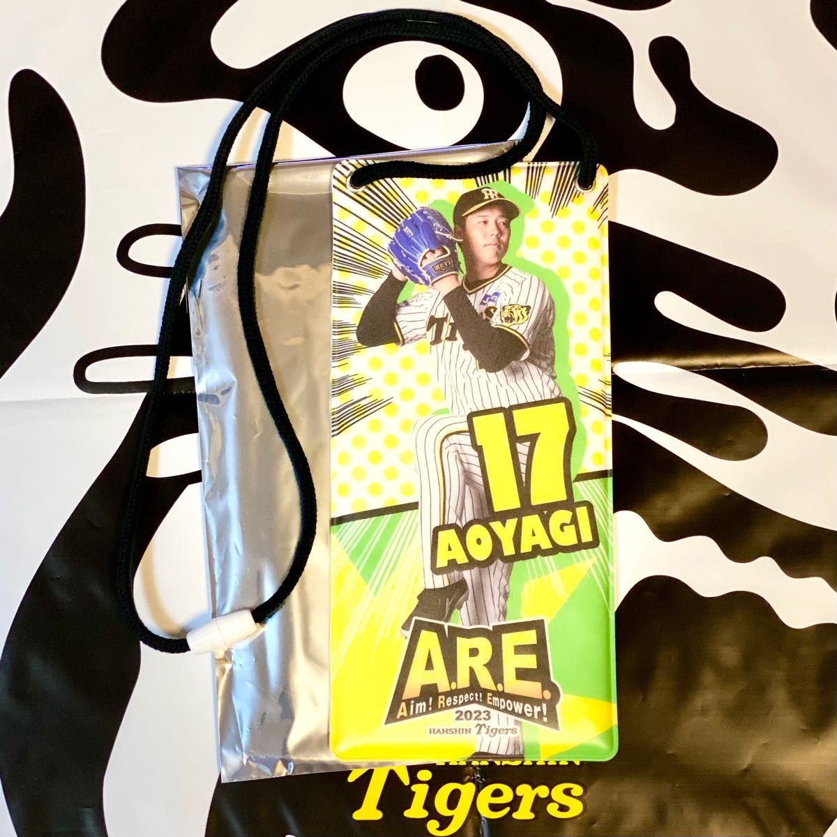 2021春の新作 阪神タイガース クリームソーダキーホルダー 青柳晃洋 阪神タイガース 青柳晃洋選手 シークレットアクリルチャーム ファン証