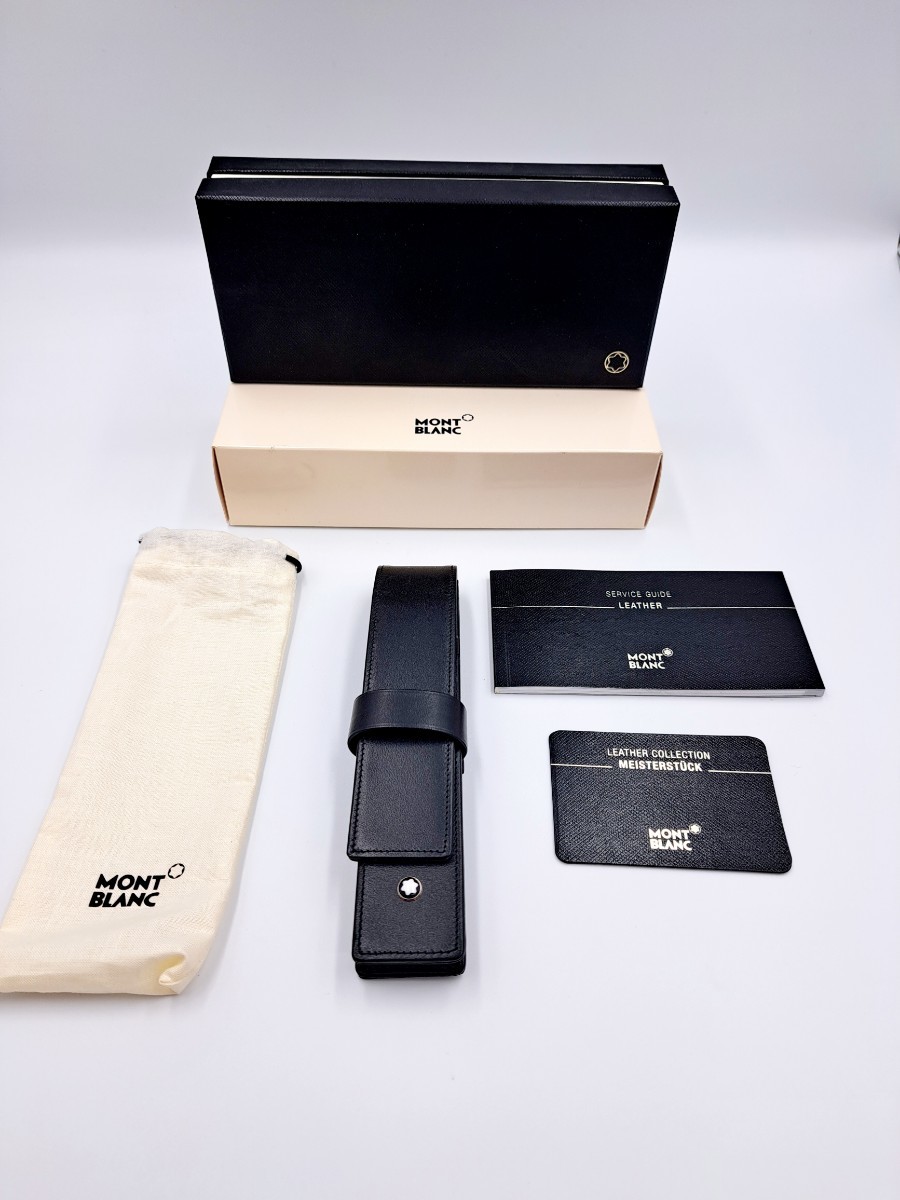 極美品】 MONTBLANC レザー ペンケース ペンポーチ 黒 1本差 | adler
