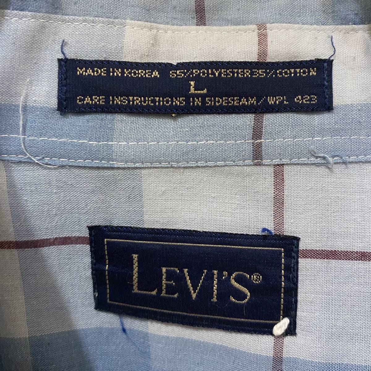 【１円スタート】90′s Levi's 良デザイン チェックシャツ 古着 ヴィンテージ 海外 アメリカ 輸入 【1714】_画像3