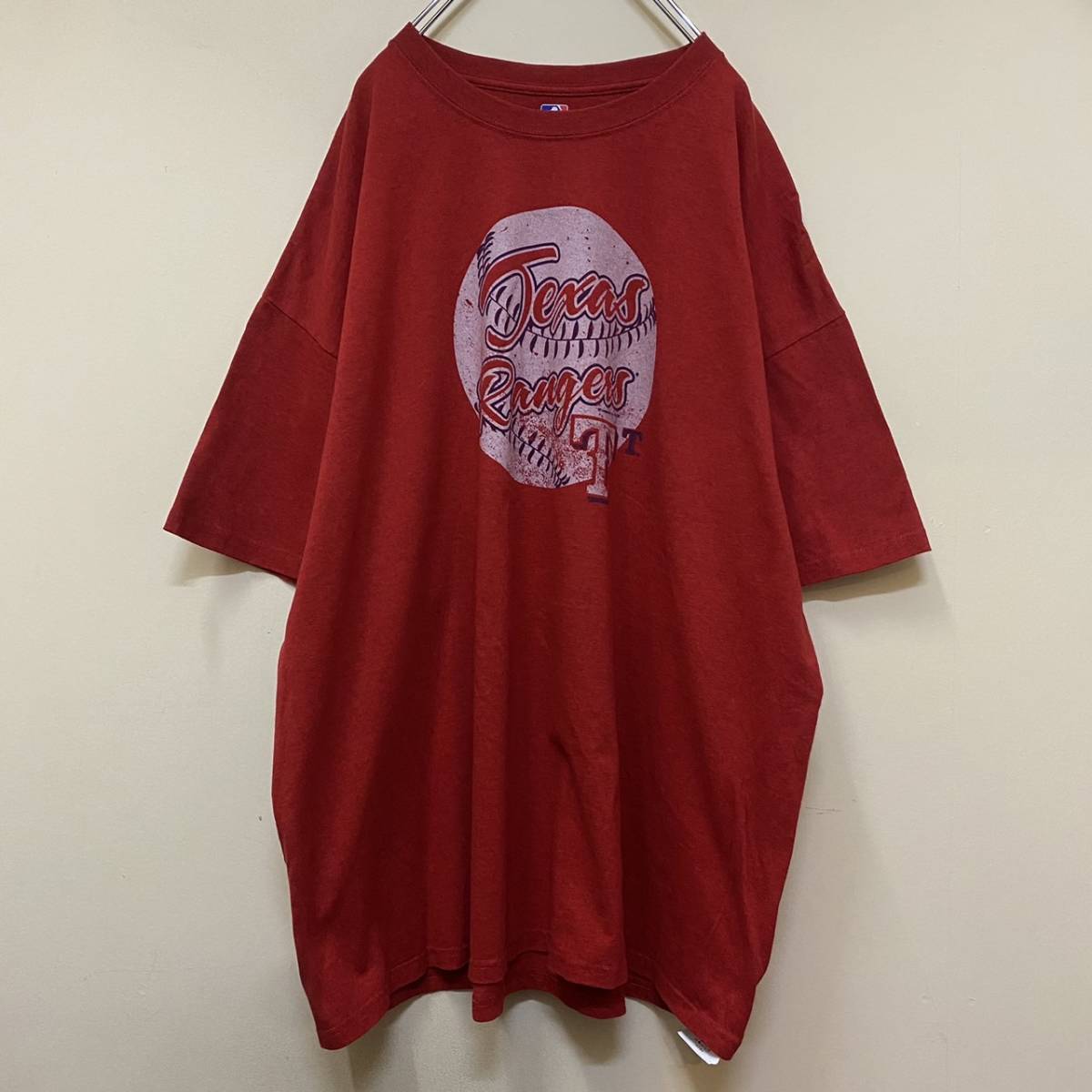 【１円スタート】90′s MLB 良デザイン レンジャース Tシャツ 古着 ヴィンテージ 海外 アメリカ 輸入 【1855】_画像1