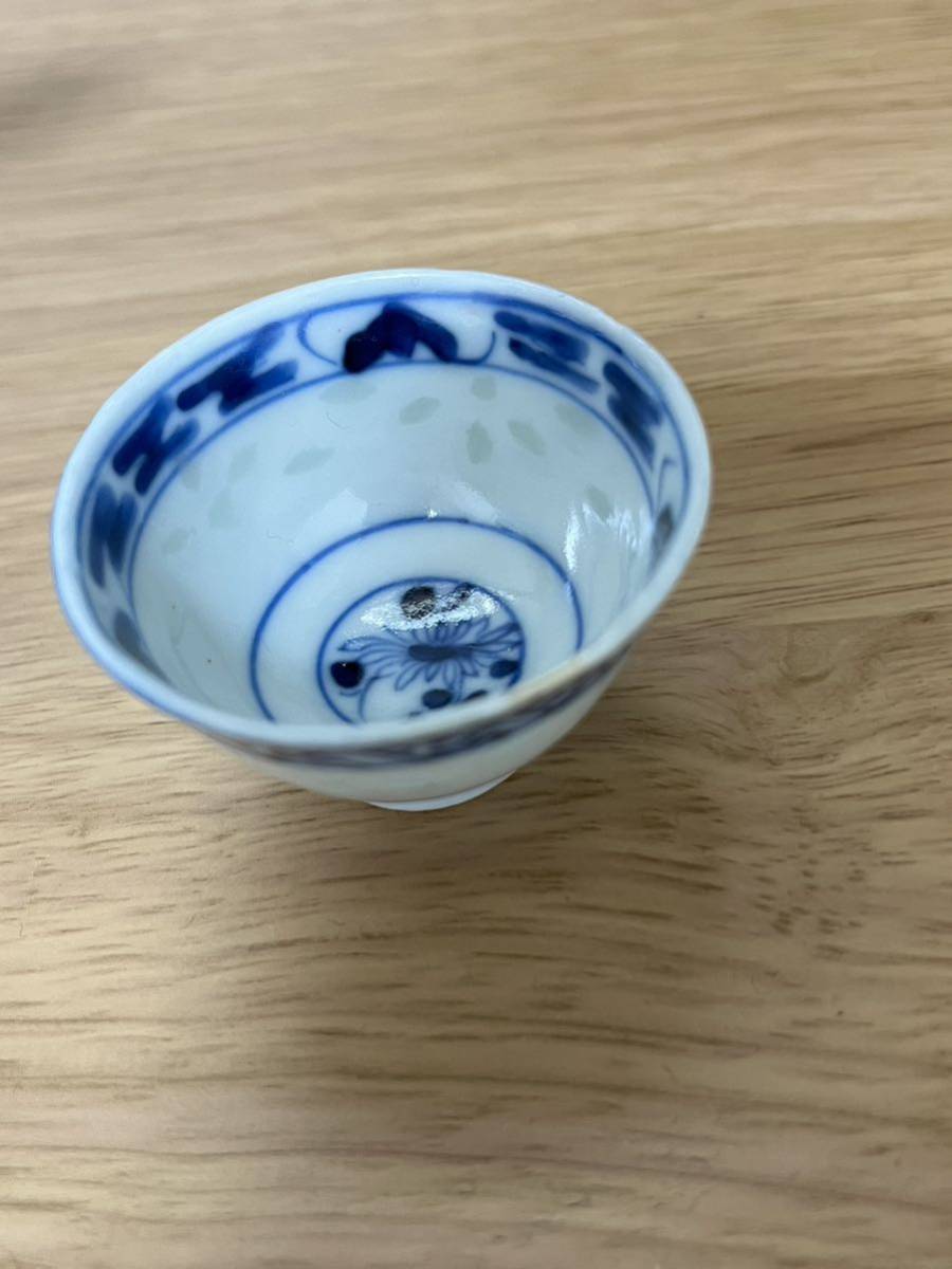 中国 蛍 康熙年製 染付赤絵蛍蓋茶碗 清代 煎茶道具・康熙年製・唐物
