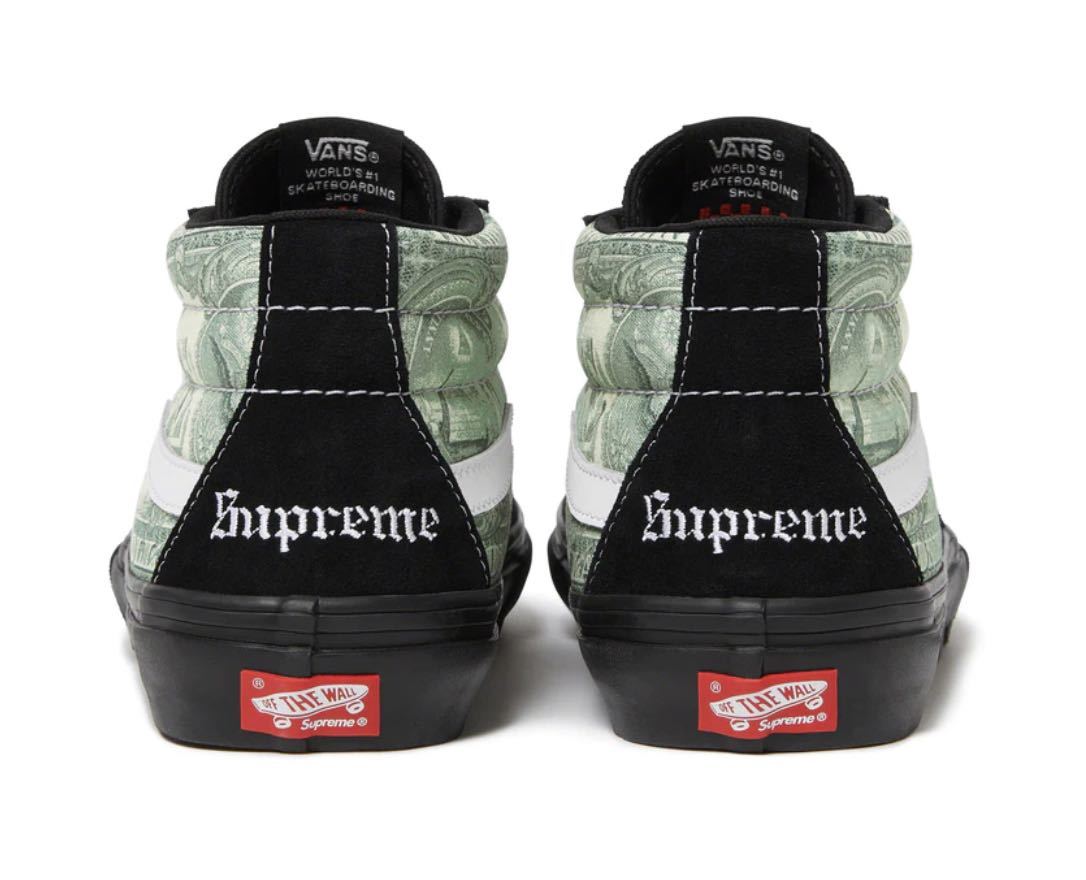 Supreme × Vans Dollar Skate Grosso Mid Black 28 5cm シュプリーム