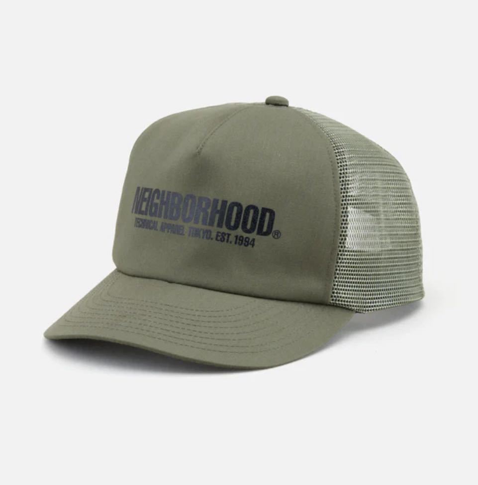 半額SALE/ 2023SS NEIGHBORHOOD LOGO ドラブ オリーブ メッシュ