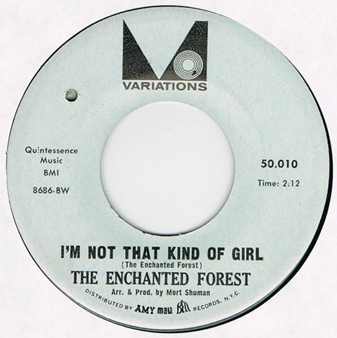 ●THE ENCHANTED FOREST / I'M NOT THAT KIND OF GIRL / THE WORLD IS LOVE [US 45 ORIGINAL 7inch シングル GARAGE 試聴]_画像1