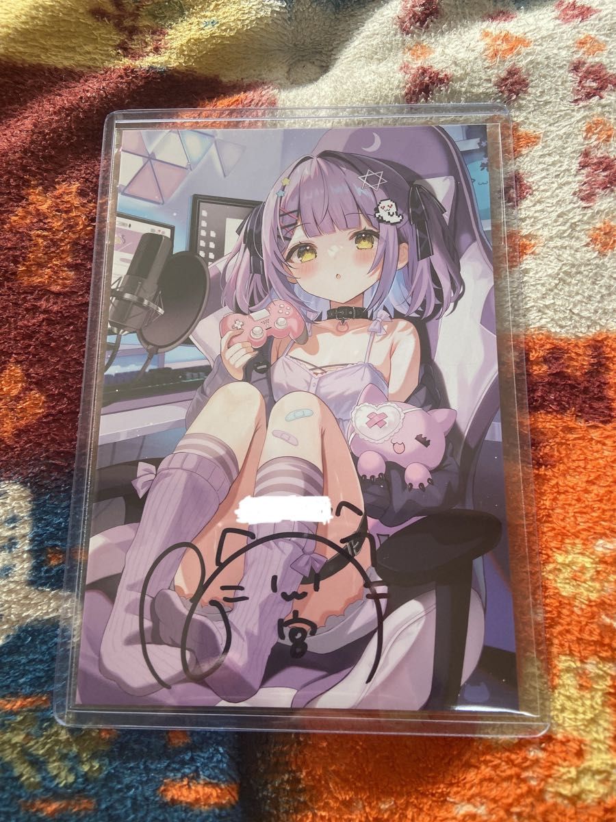 紫宮るな直筆サイン入りポストカード