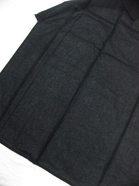  little wrinkle. exist change . cloth cotton 85%* flax 15% weave. man yukata L size black plain *. ground . new goods 