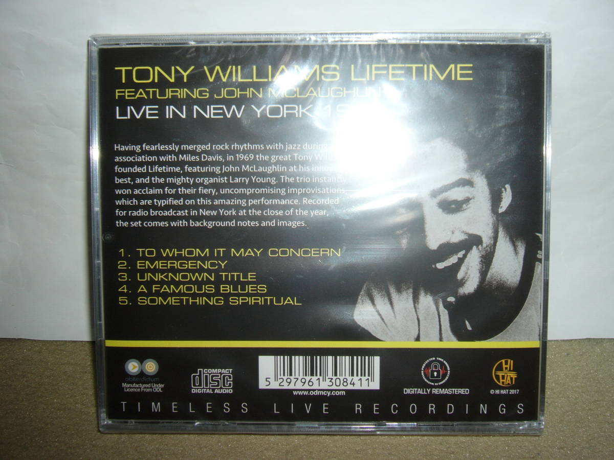 名手John Mclaughlin参加 Tony Williams' Lifetime 　貴重なライヴ音源「Live in New York 1969」ハーフオフィシャル盤 輸入盤未開封新品。_画像2