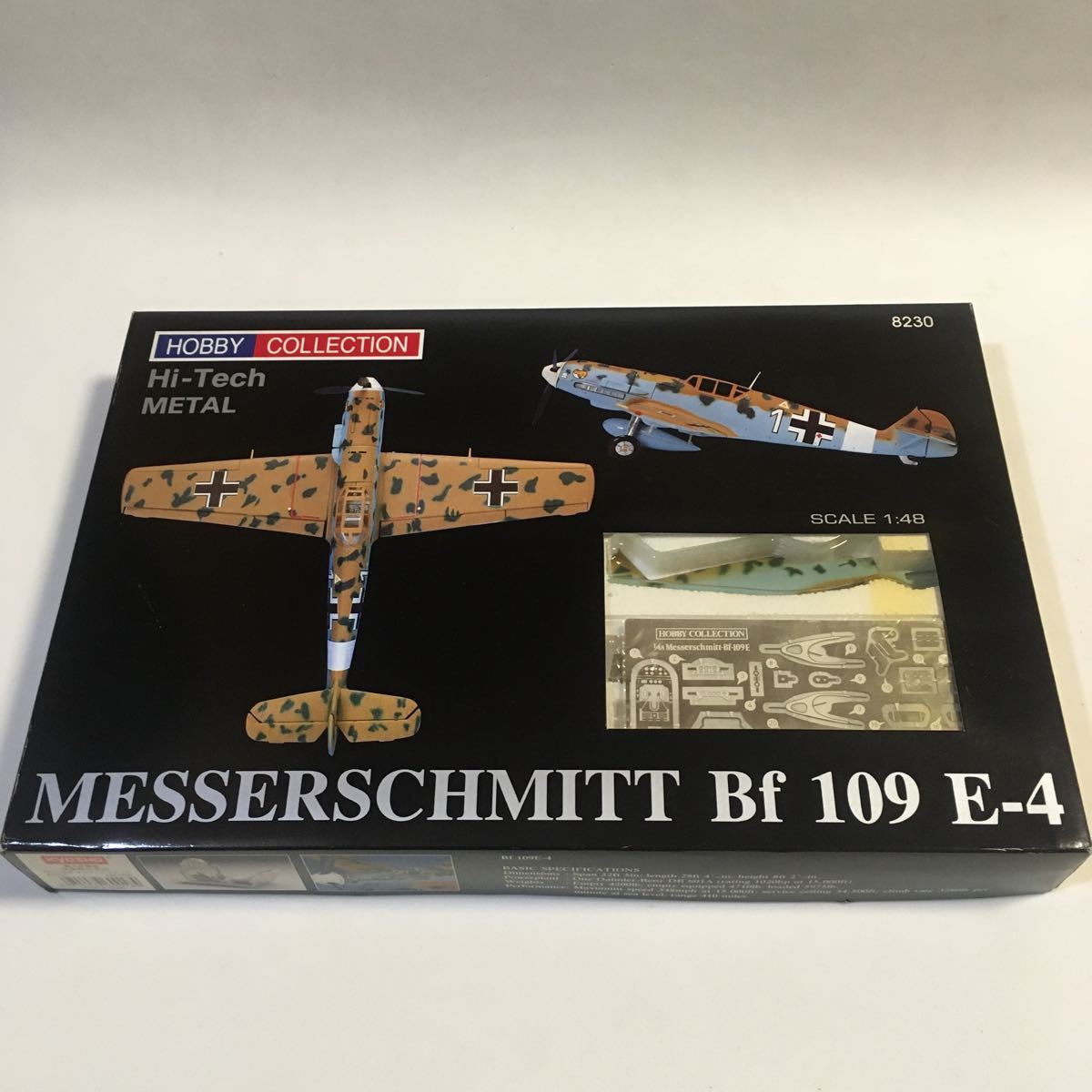 京商 メッサーシュミット Me109 Bf109 E-4 ハイテックメタル 1/48 塗装済み組立てキット ※未組立て (M-461)